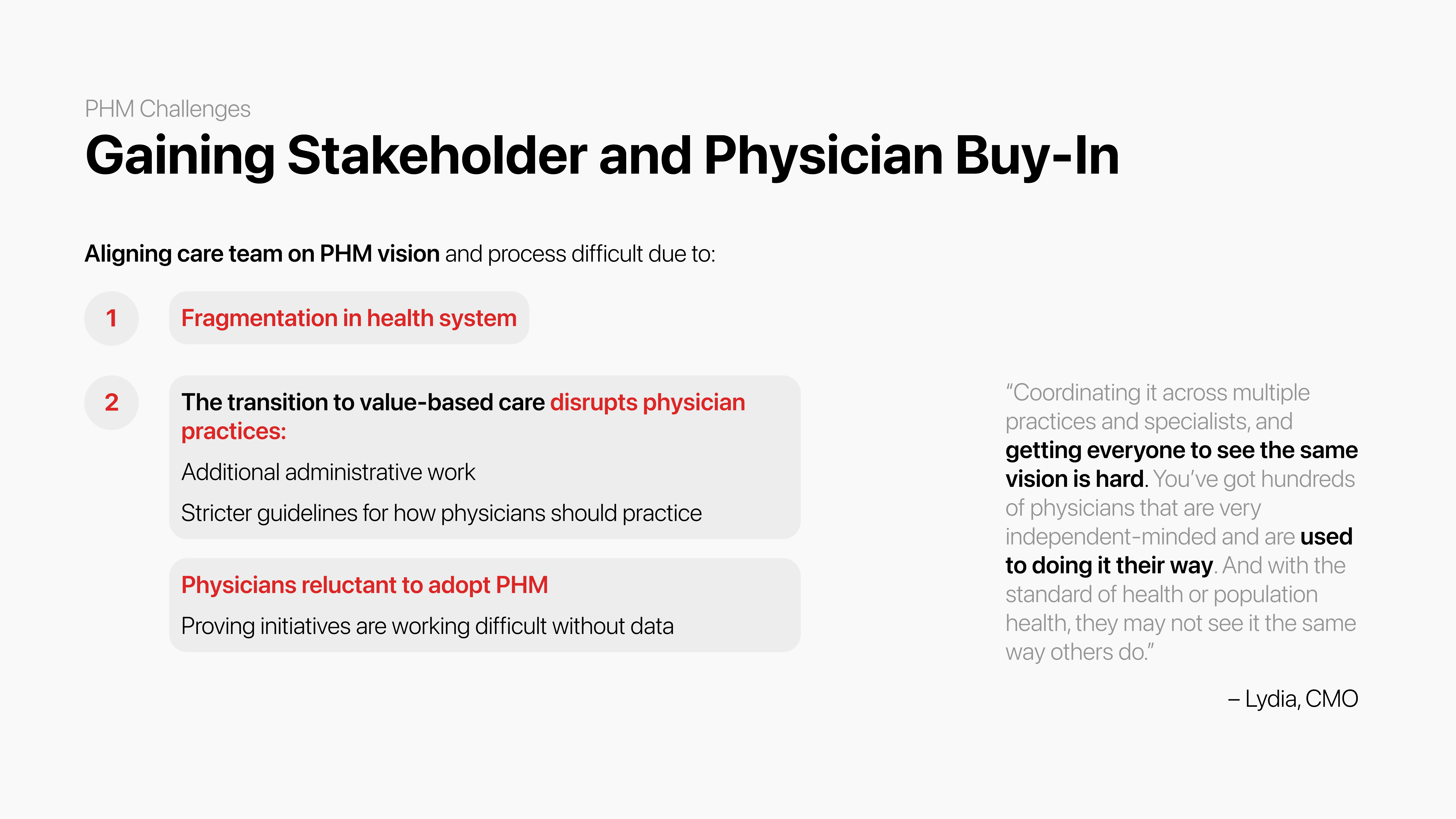PHM challenges continued slide