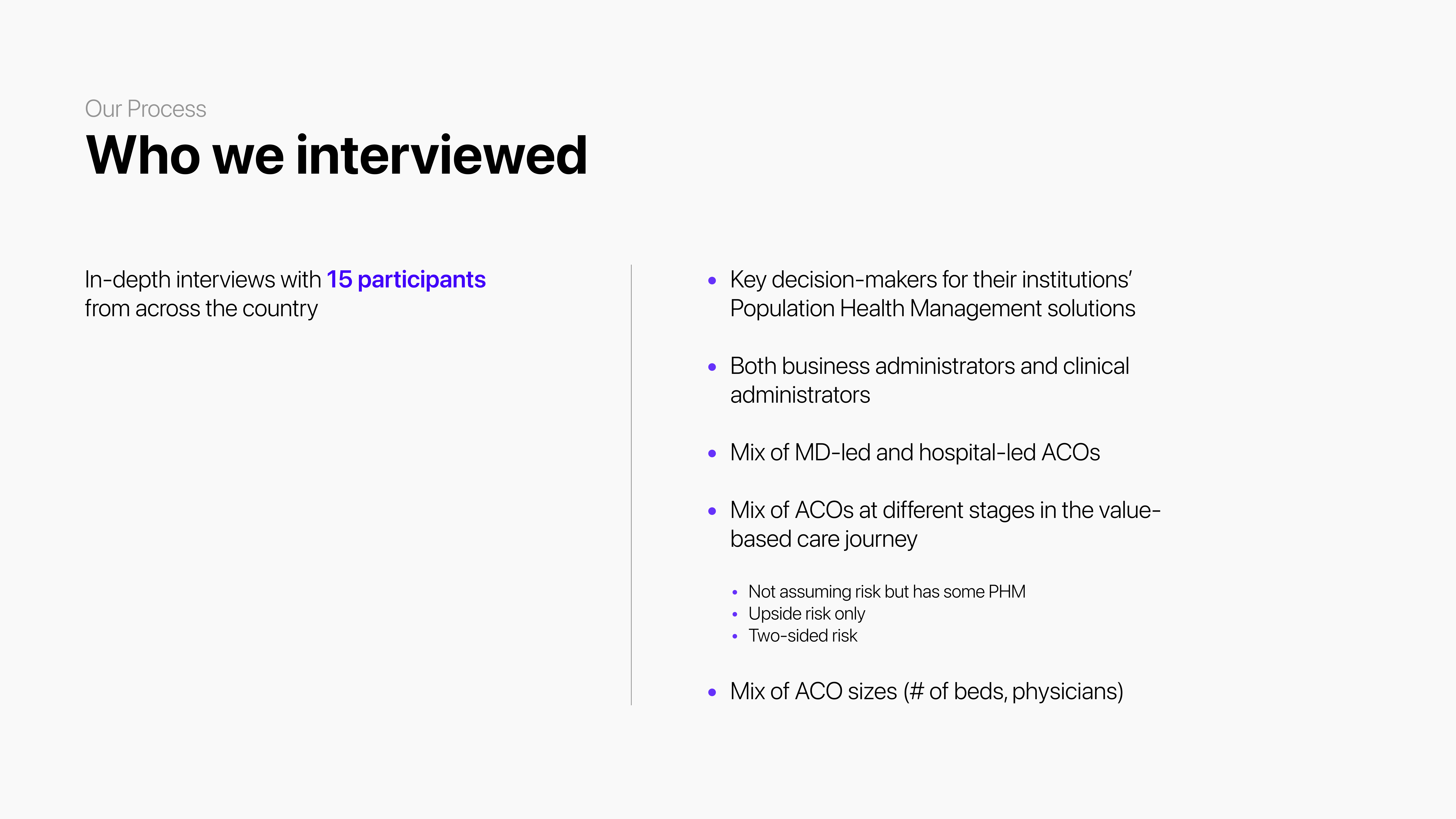 Research process overview slide