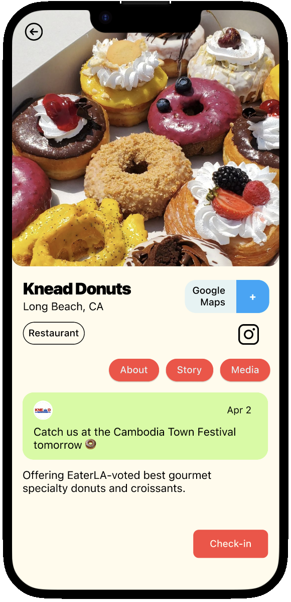 Business profile screen