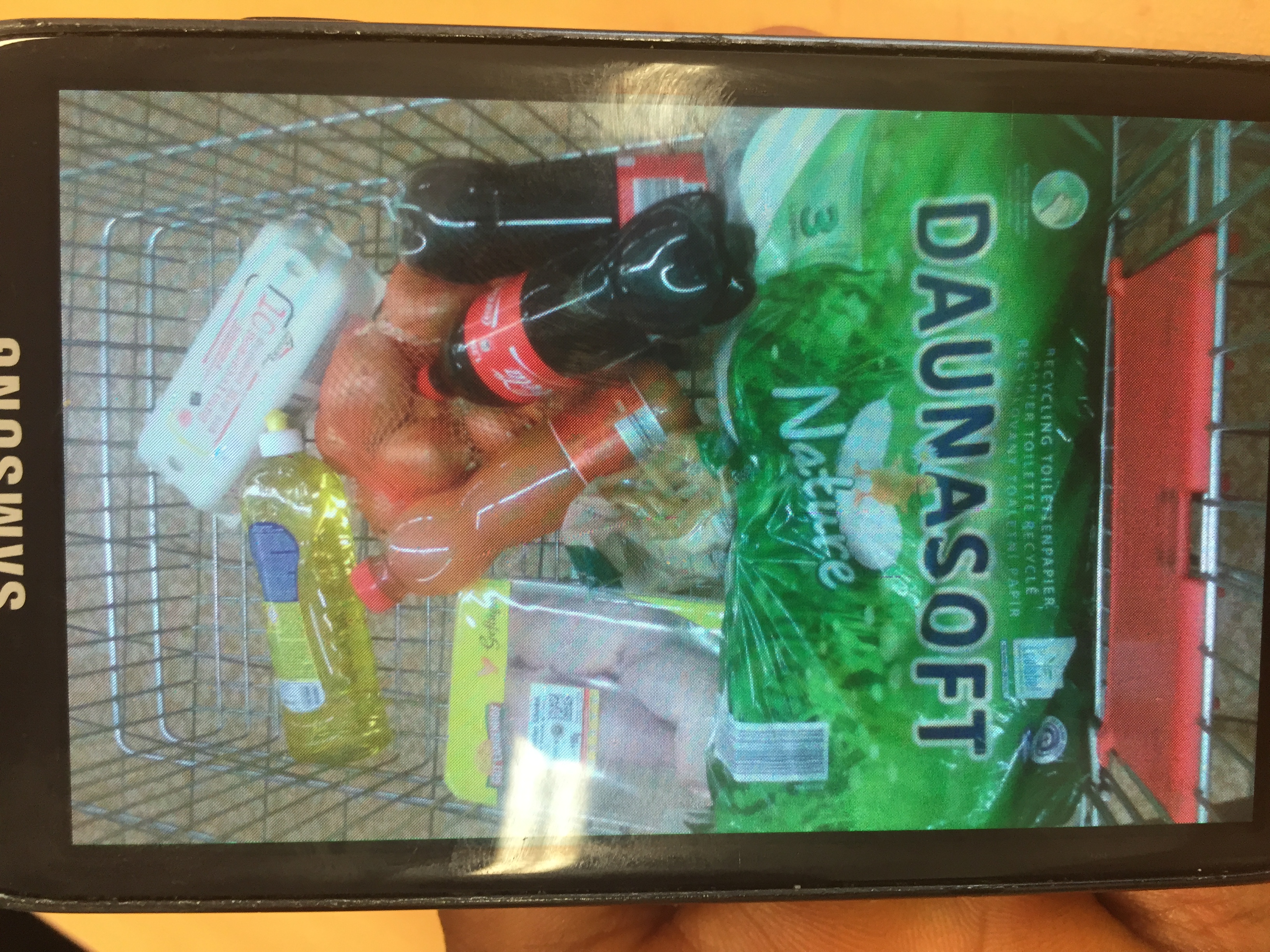 Groceries purchased by asylum seekers