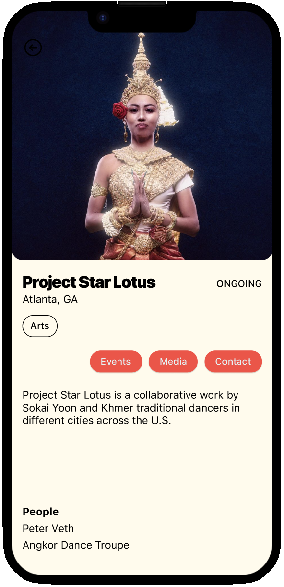 Project detail screen